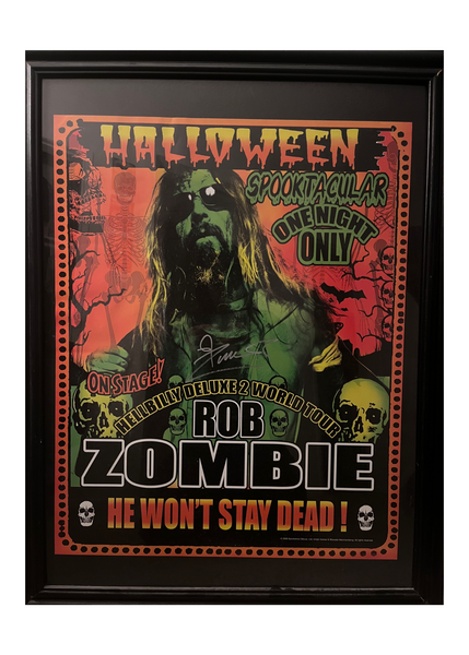 Rob Zombie Signed Hellbilly Deluxe 2 Tour Poster